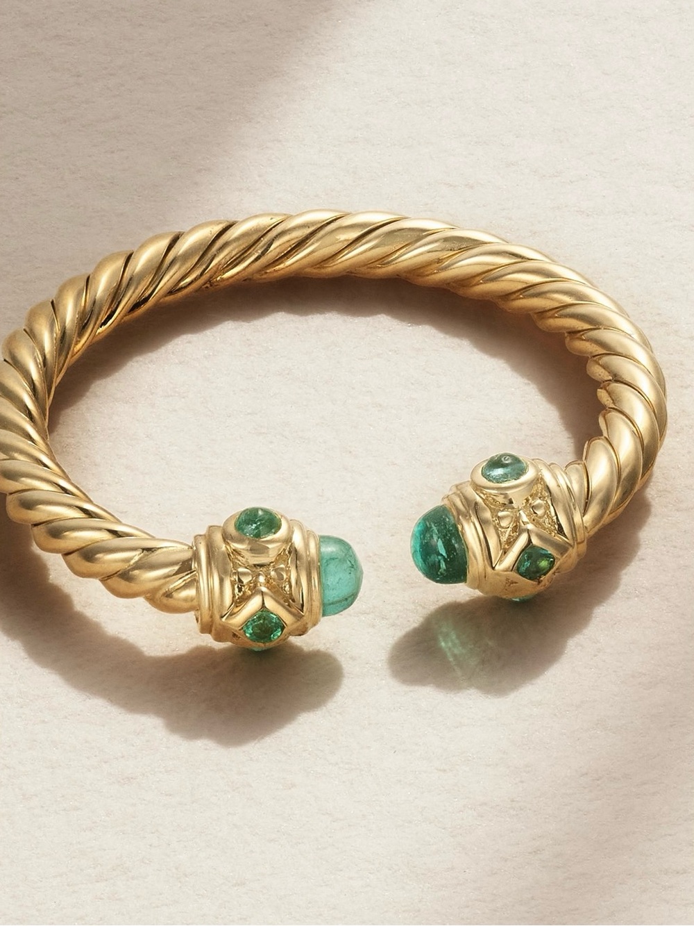 DAVID YURMAN Renaissance Open Emerald Ring in 18K Gold - Picture 3 of 16